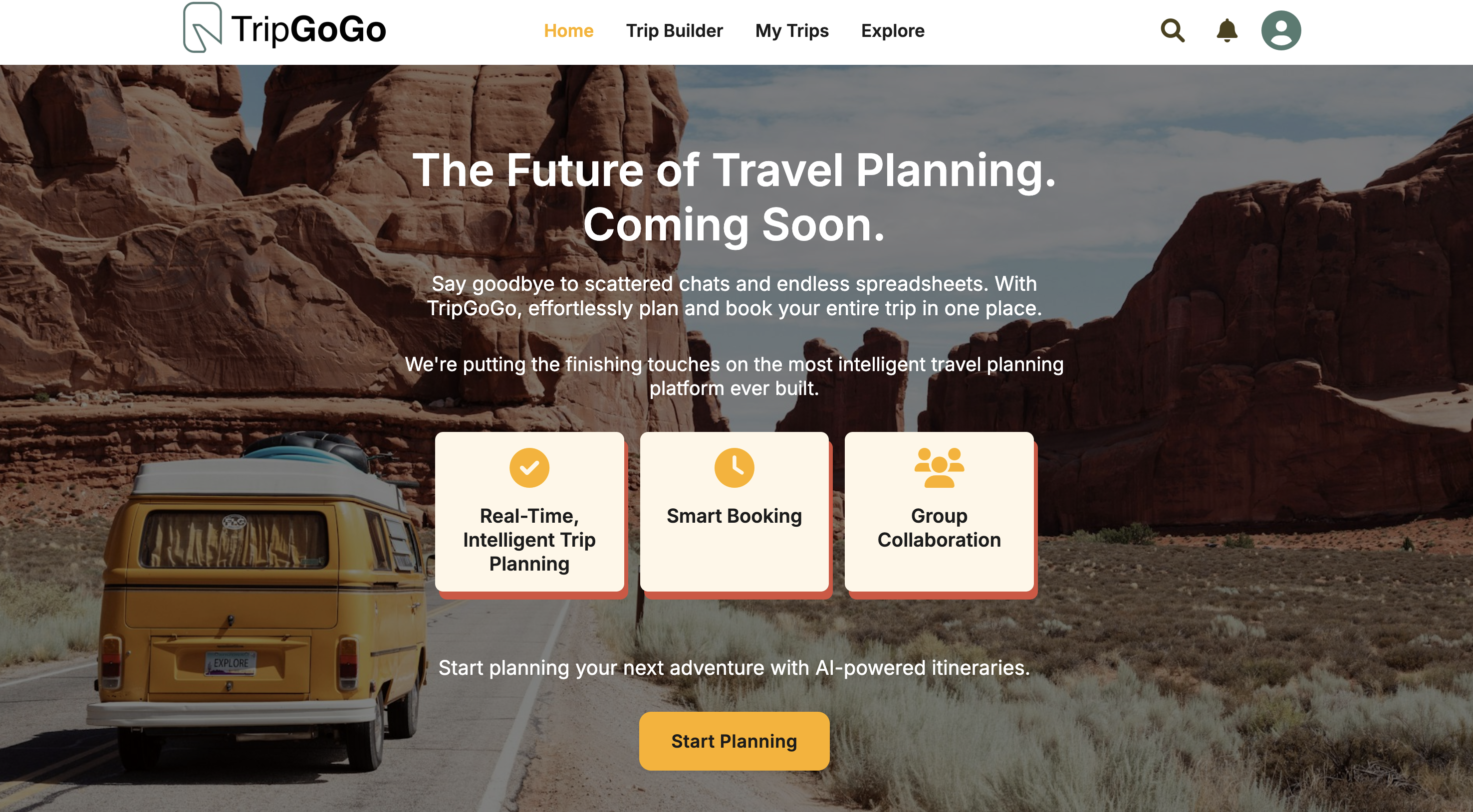 TripGoGo - AI Trip Planner - Web Application